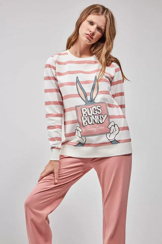 Pijama Senhora Bugs Bunny Algodão