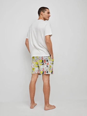 Pijama curto de homem em algodão Looney Tunes