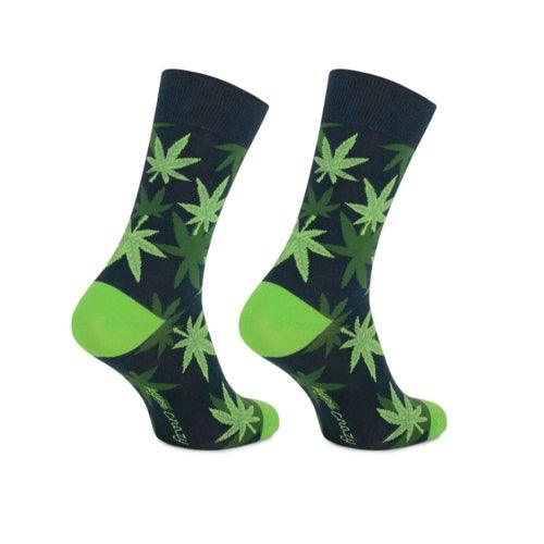 Meias Kylie Crazy Folhas Canabis - Rarassocks